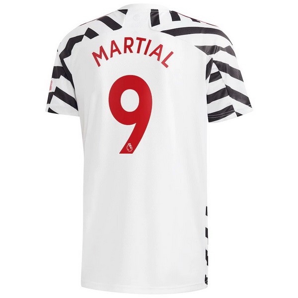 Camiseta Manchester United NO.9 Martial Replica Tercera Ropa 2020/21 Blanco